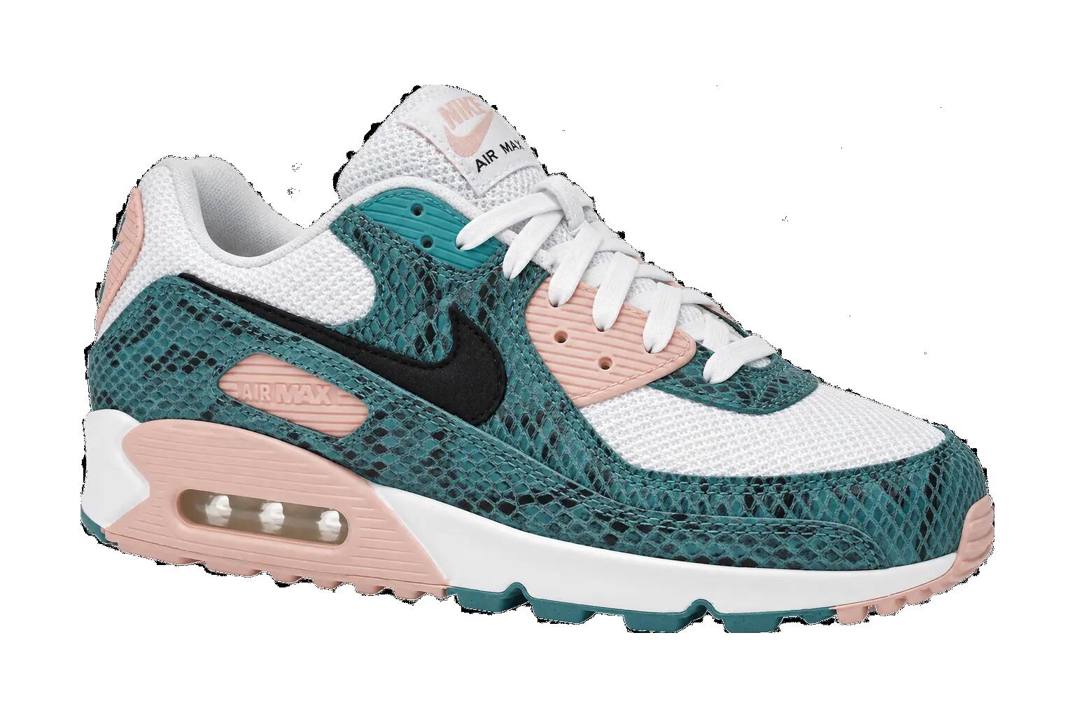 Zapatillas hombre sneaker efecto piel serpiente Nike Air Max 90 azul 1/1
