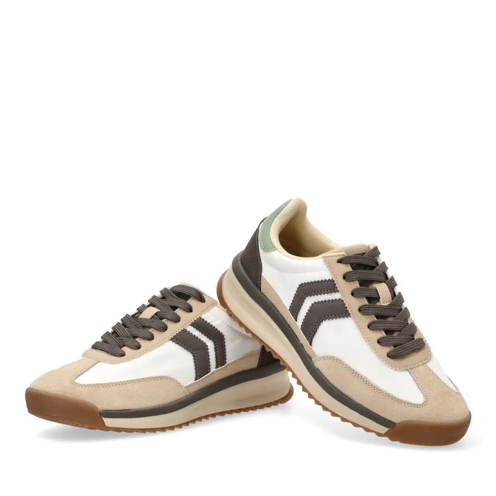 Deportivas Casual Hombre Suela Plana - Modelo 82043 Blanco 5/6