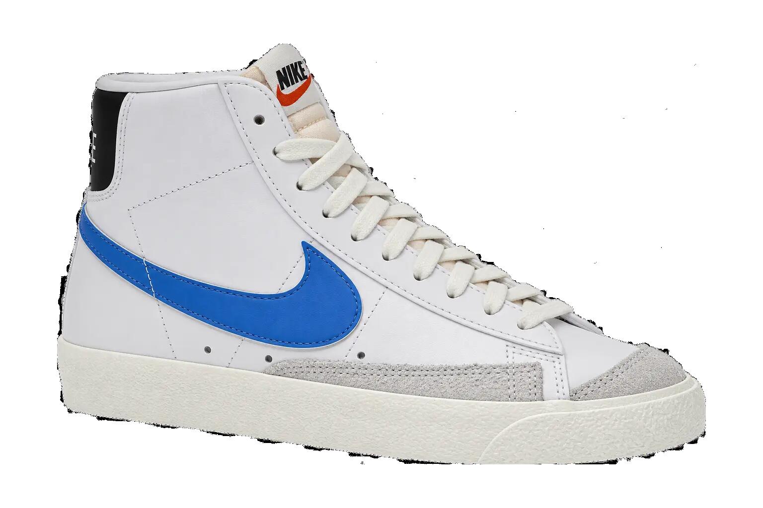 Nike Blazer Mid 77 Vintage sneakers, white with Light Photo Blue accents, EU 44 1/1