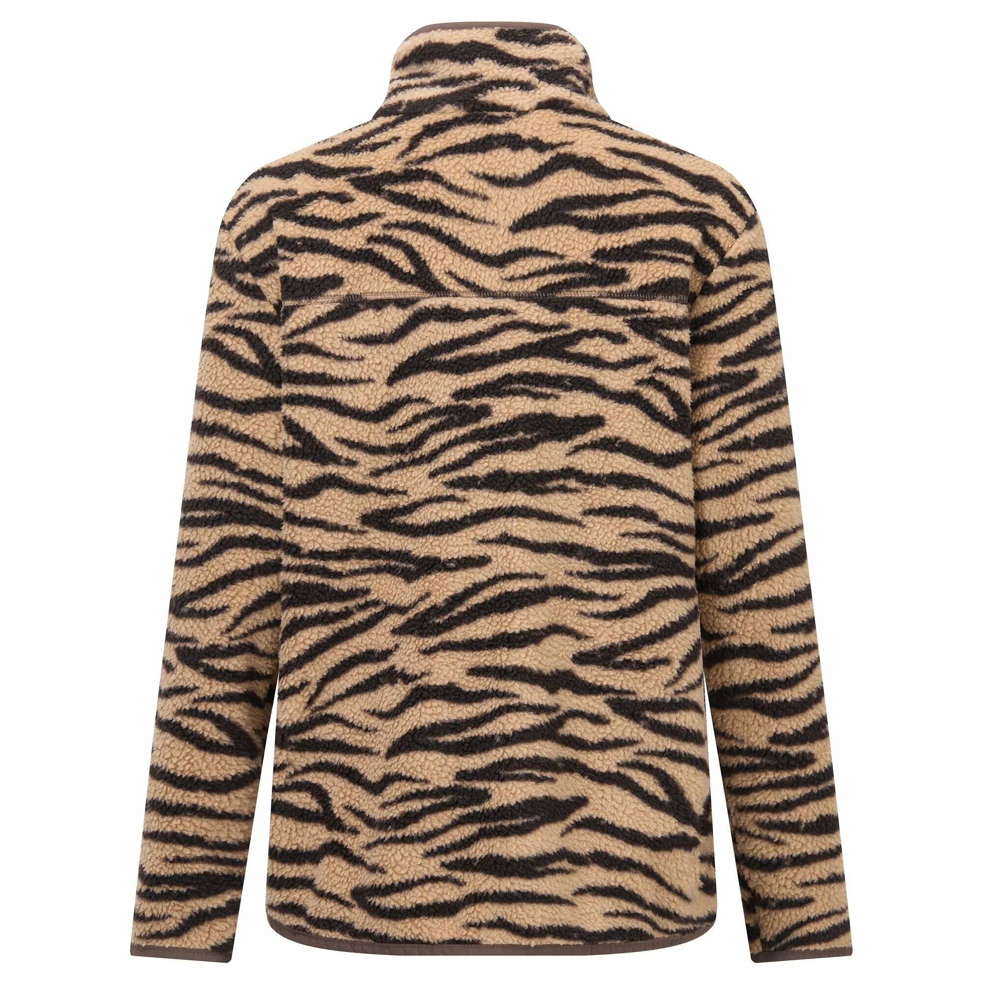 Bluza Polarowa Damska Z Nadrukiem Zebry Borg Pełen Suwak Frankie 3/7