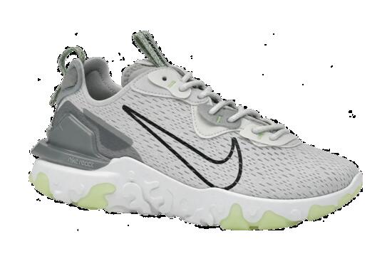 uomo - sneakers opache senza disegno - nike react vision - grigio barely volt