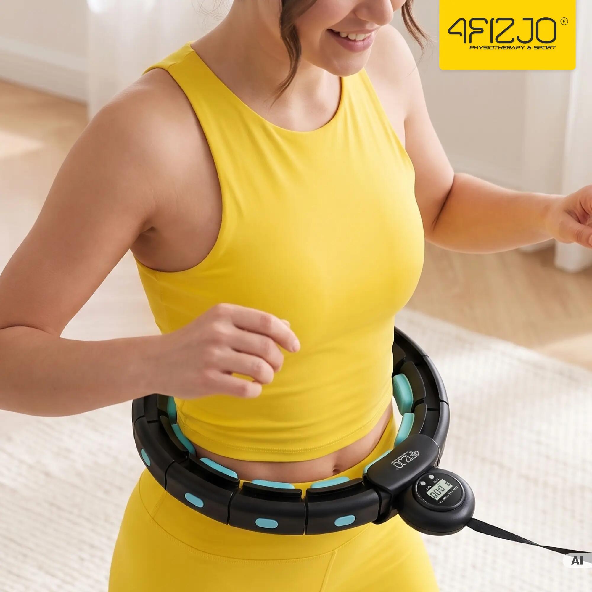 Hula hop z obciążeniem smart licznikiem regulowane 110 cm 4FIZJO 9/13