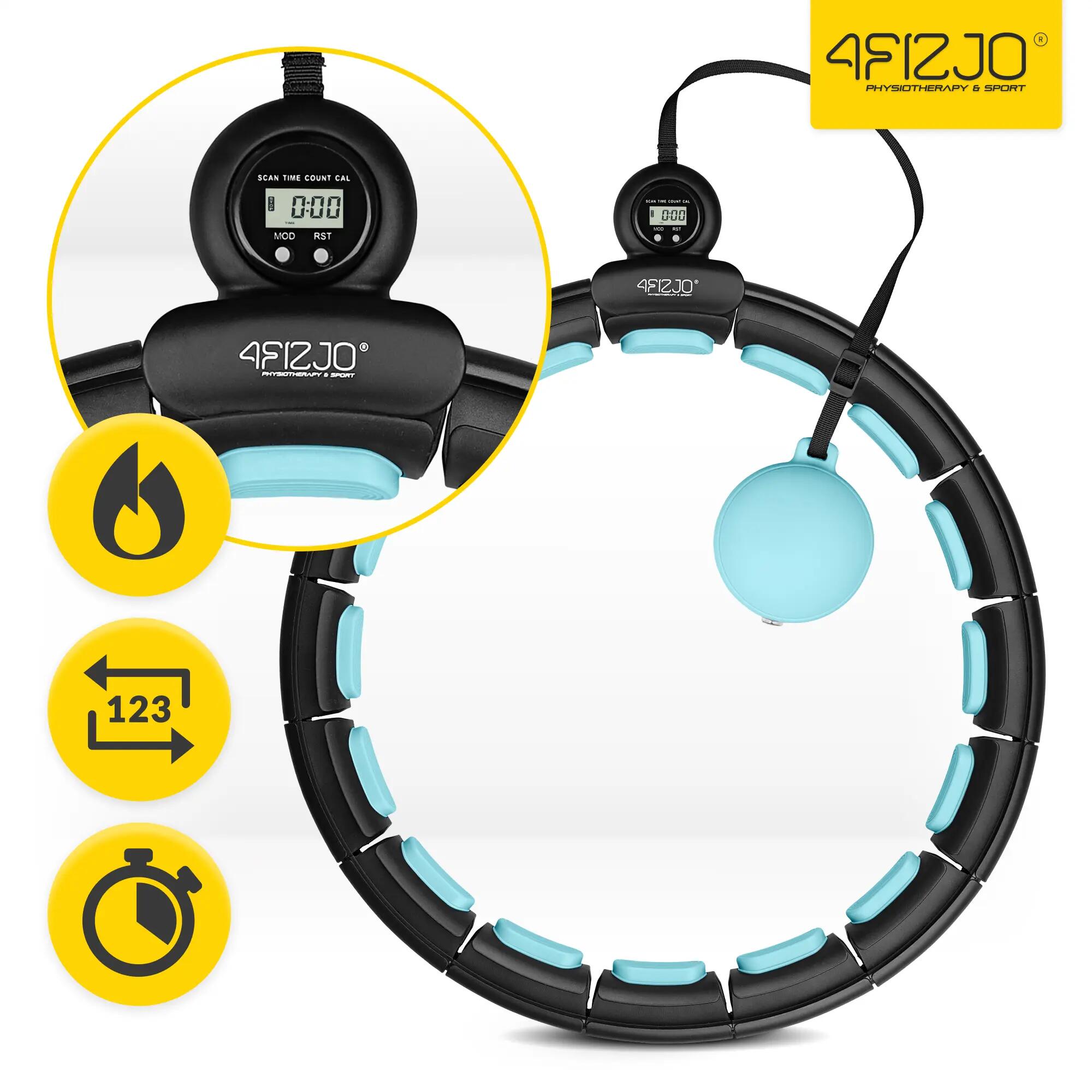 Hula hop z obciążeniem smart licznikiem regulowane 110 cm 4FIZJO 8/13