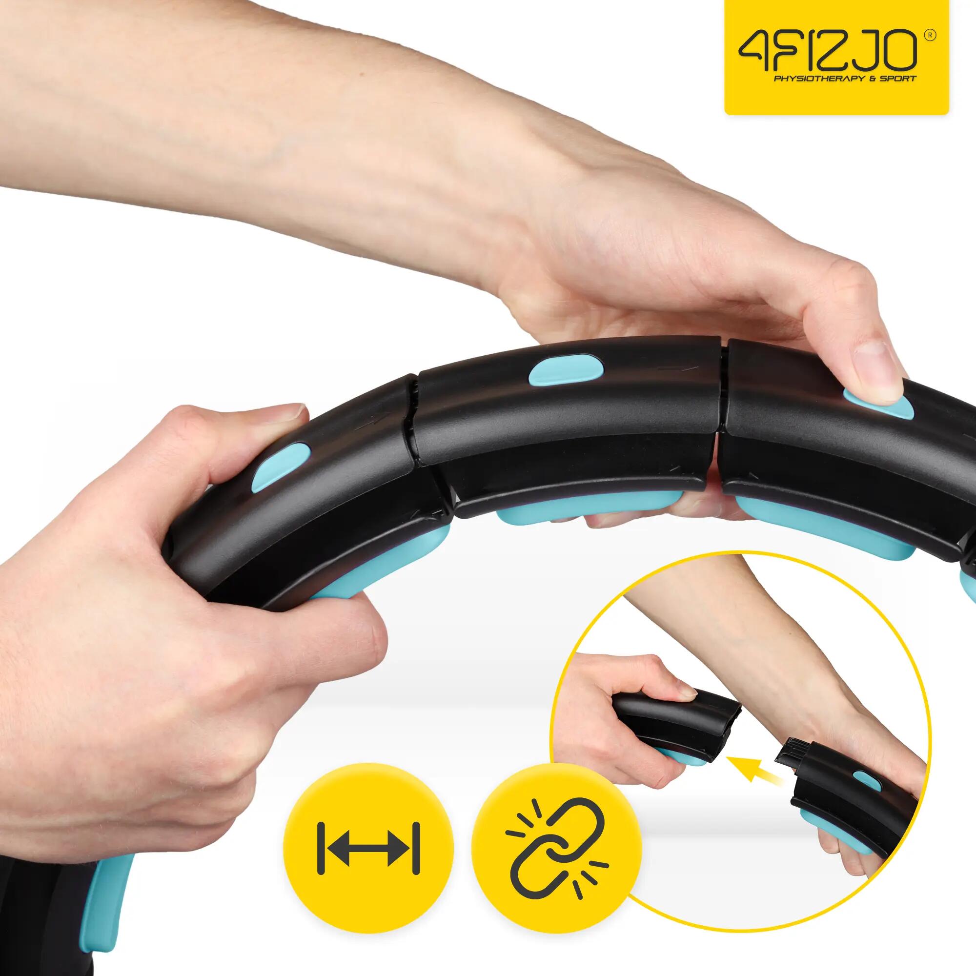 Hula hop z obciążeniem smart licznikiem regulowane 110 cm 4FIZJO 7/13