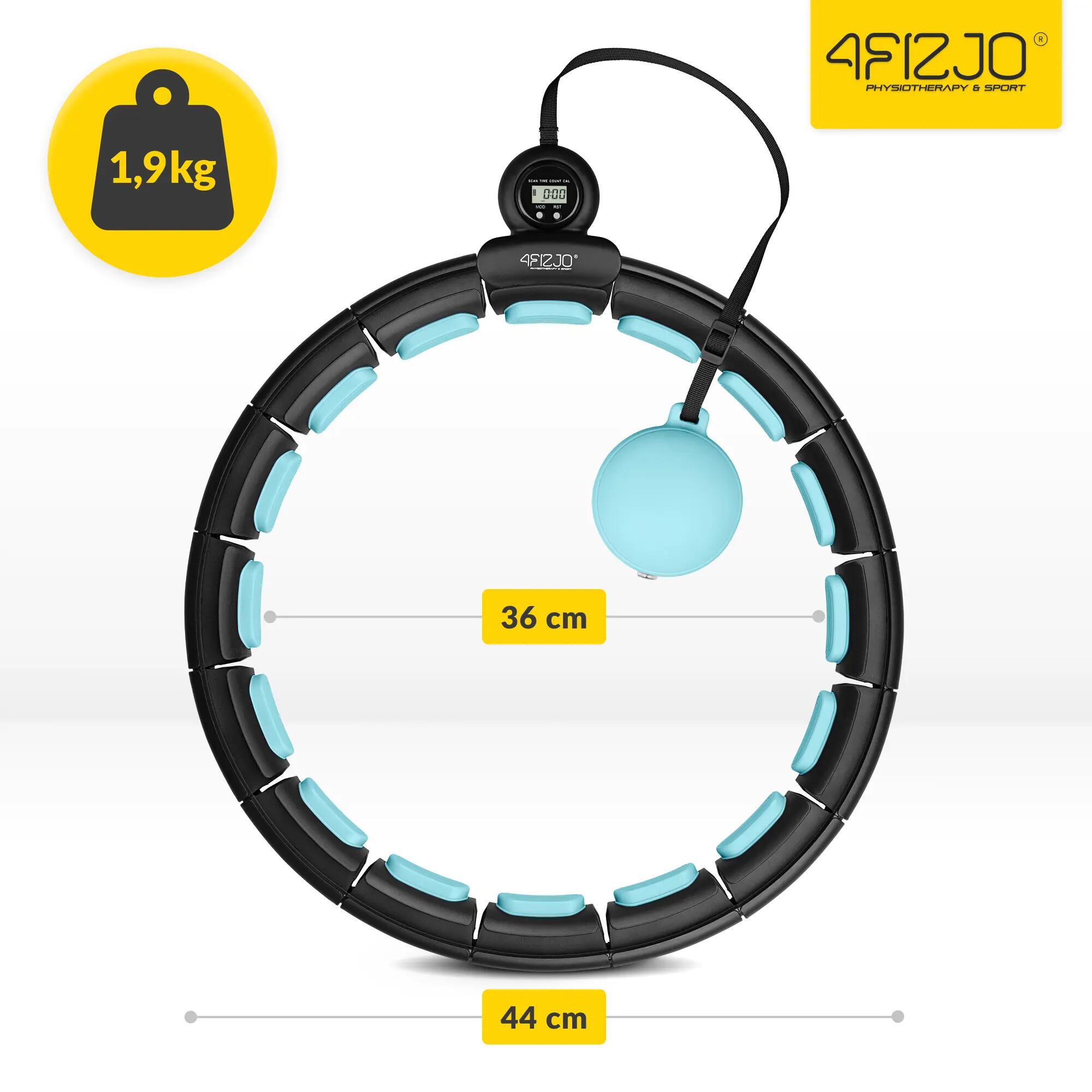 Hula hop z obciążeniem smart licznikiem regulowane 110 cm 4FIZJO 6/13