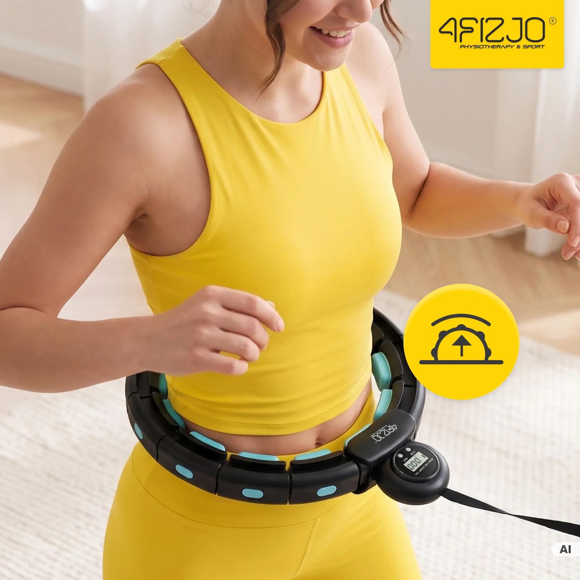 Hula hop z obciążeniem smart licznikiem regulowane 110 cm 4FIZJO 5/13