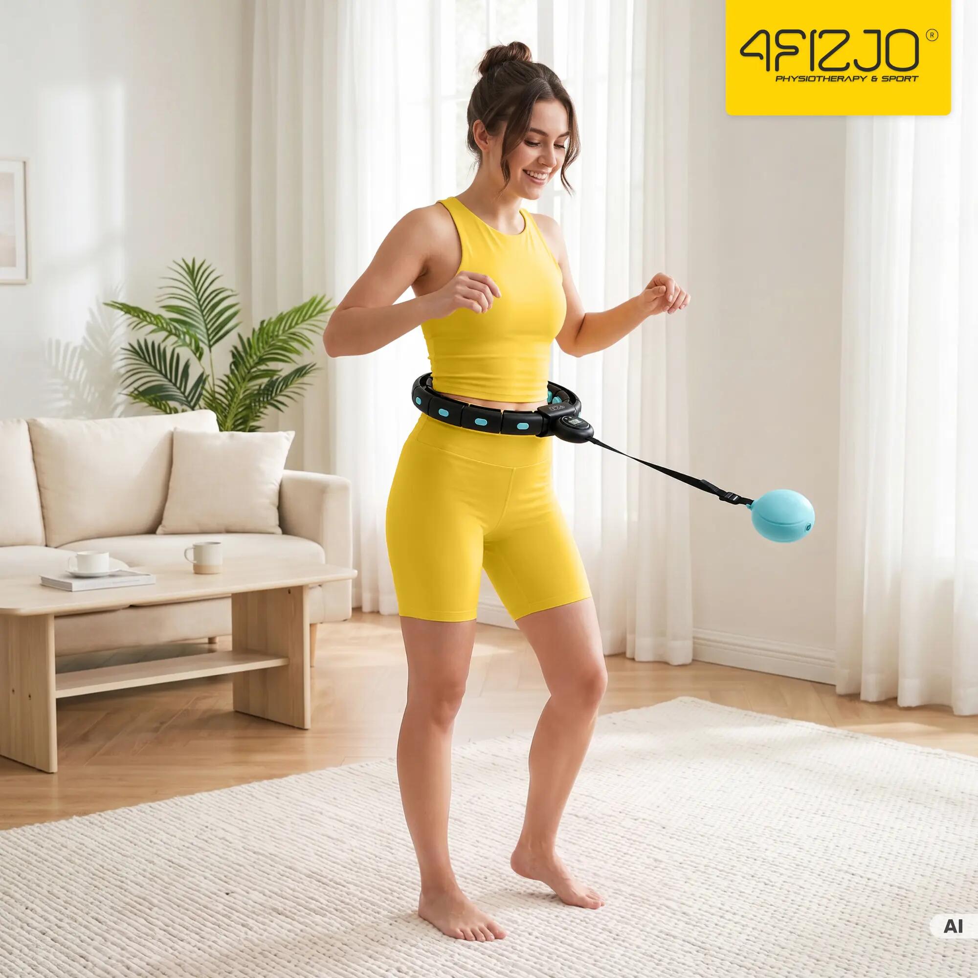 Hula hop z obciążeniem smart licznikiem regulowane 110 cm 4FIZJO 2/13
