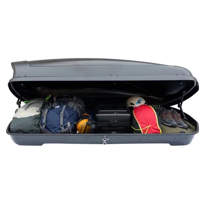 Cofre de telhado Farad Koral 480L preto da segunda escolha 7/10