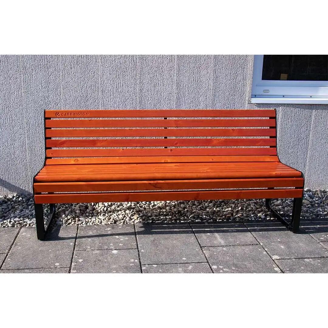 Banc premium en bois avec dossier Carrington 4/5