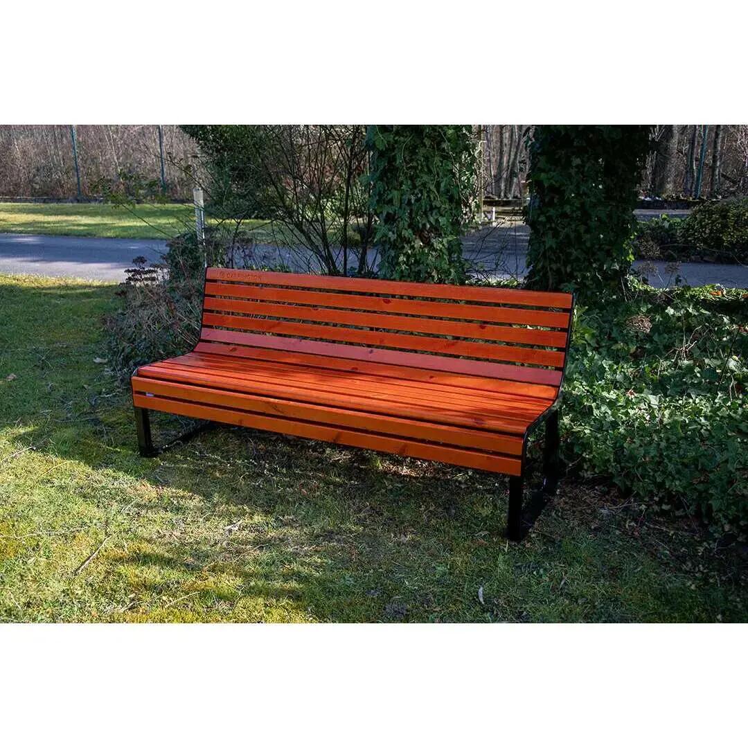 Banc premium en bois avec dossier Carrington 2/5