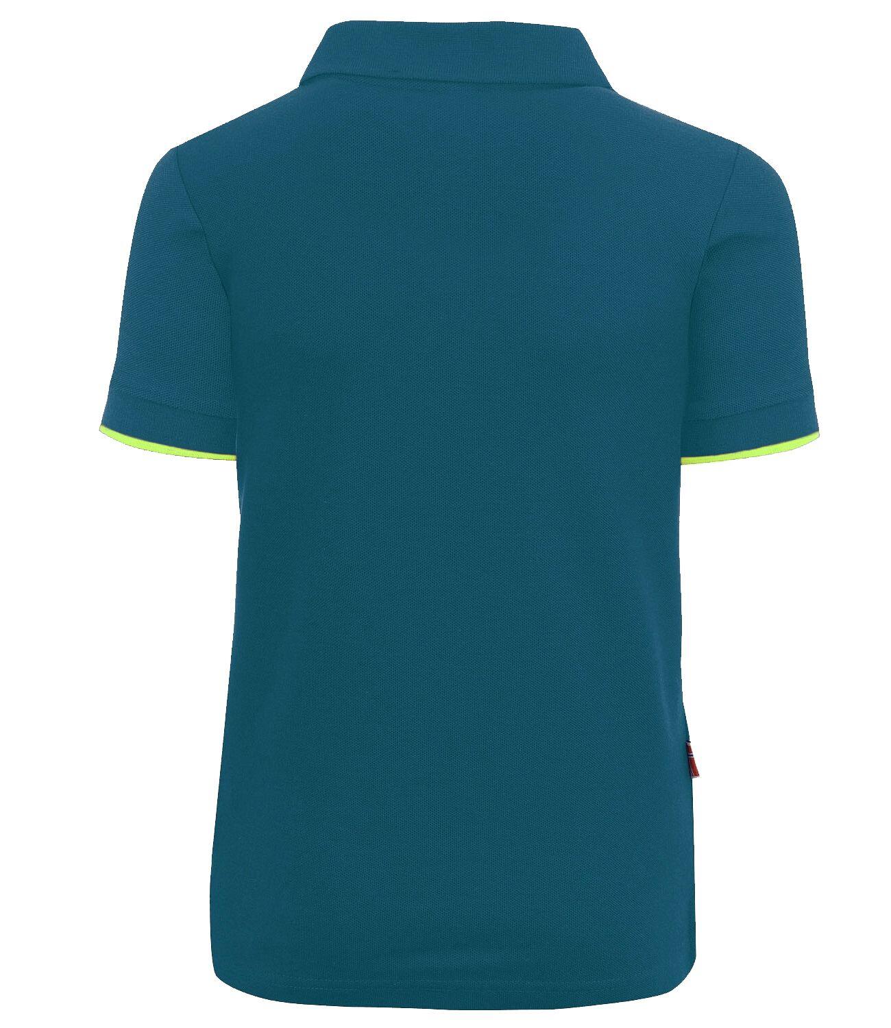 Polo Bergen XT pour enfants bleu pétrole/vert 2/3