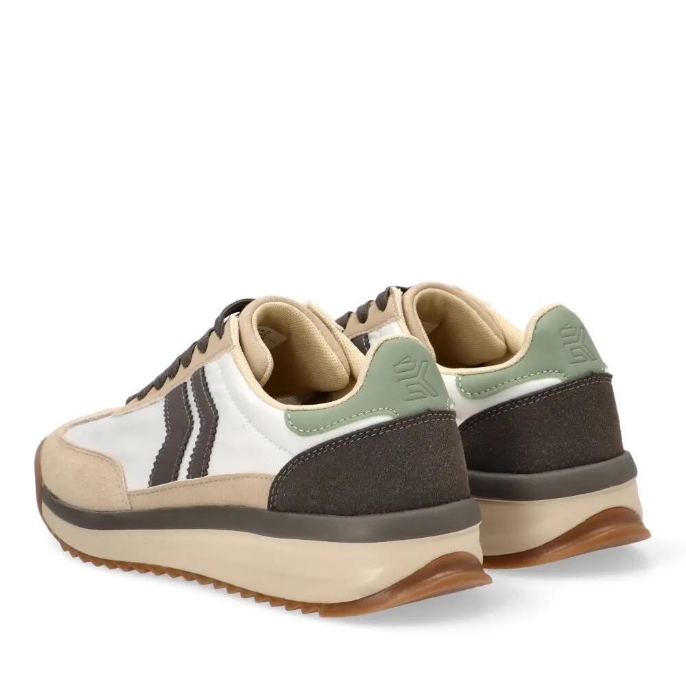 Deportivas Casual Hombre Suela Plana - Modelo 82043 Blanco 4/6