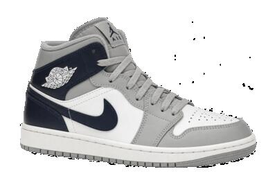 Heren - sneakers - tweekleurig - air jordan 1 mid - grijs