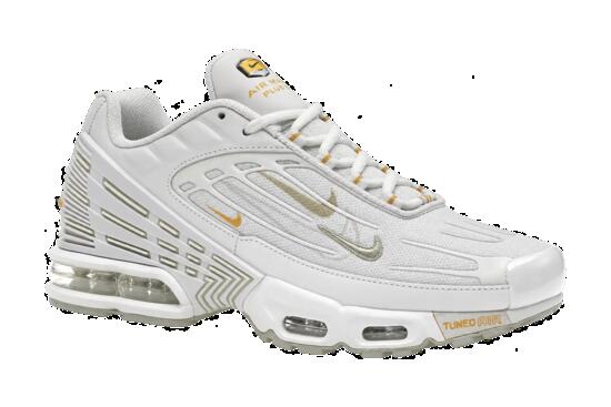 Baskets homme brillantes Nike Air Max Plus 3 Multi-Swoosh blanc