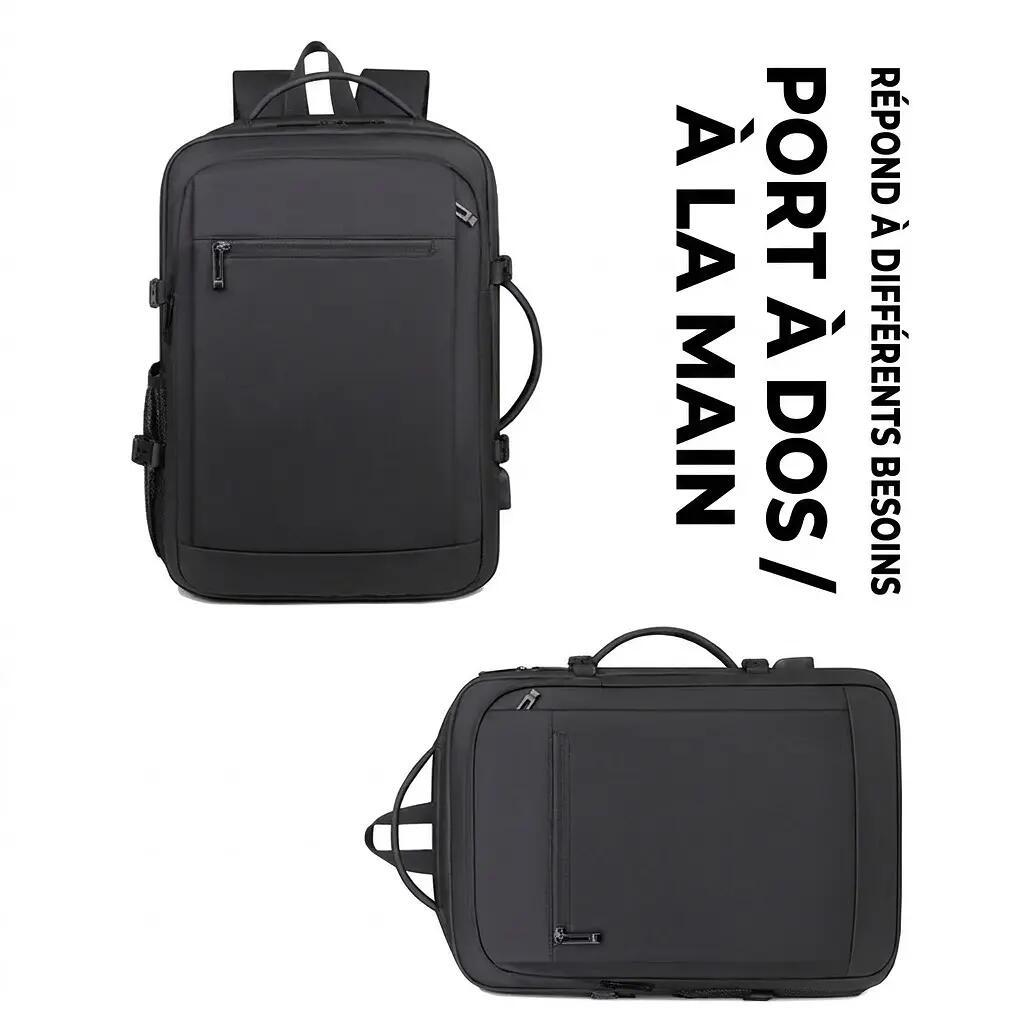 Sac à dos de travail léger pour homme 2-en-1 23 L 30x45x17 cm - Gris 8/8