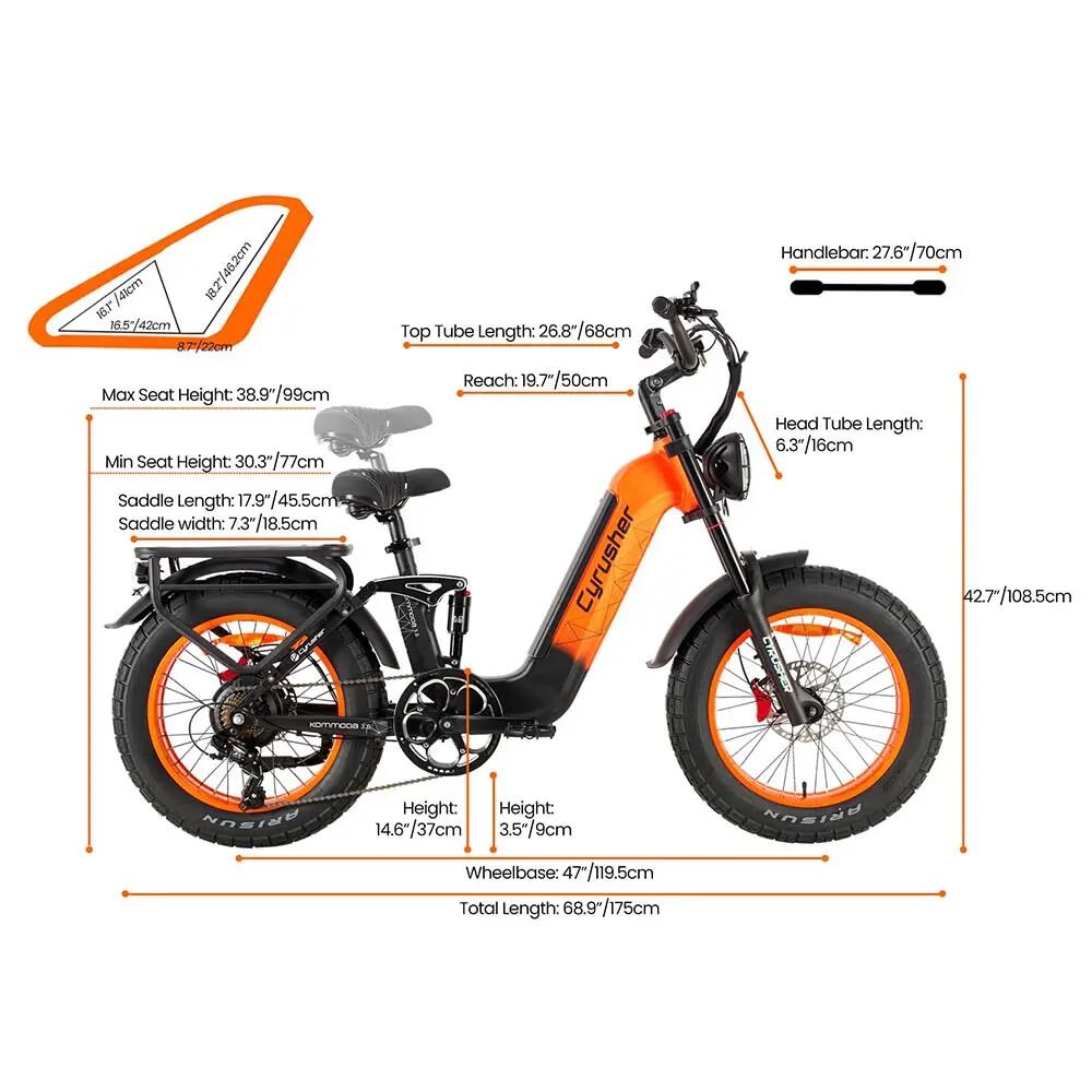 Kommoda 3.0 Adult Electric Bike | 48V 20Ah Battery | 20×4.0” Tires 8/8