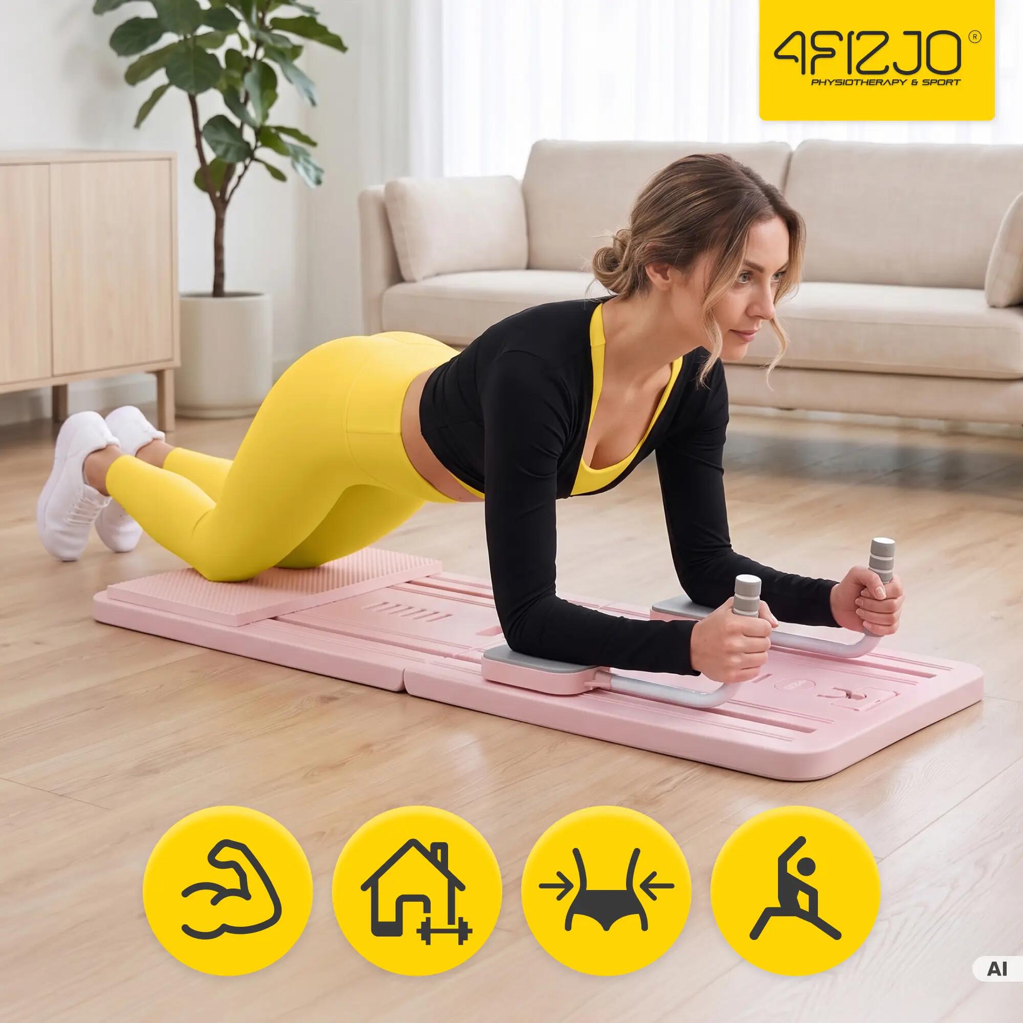 Reformer do pilatesu deska domowa platforma z ekspanderami 120kg 4FIZJO 5/14