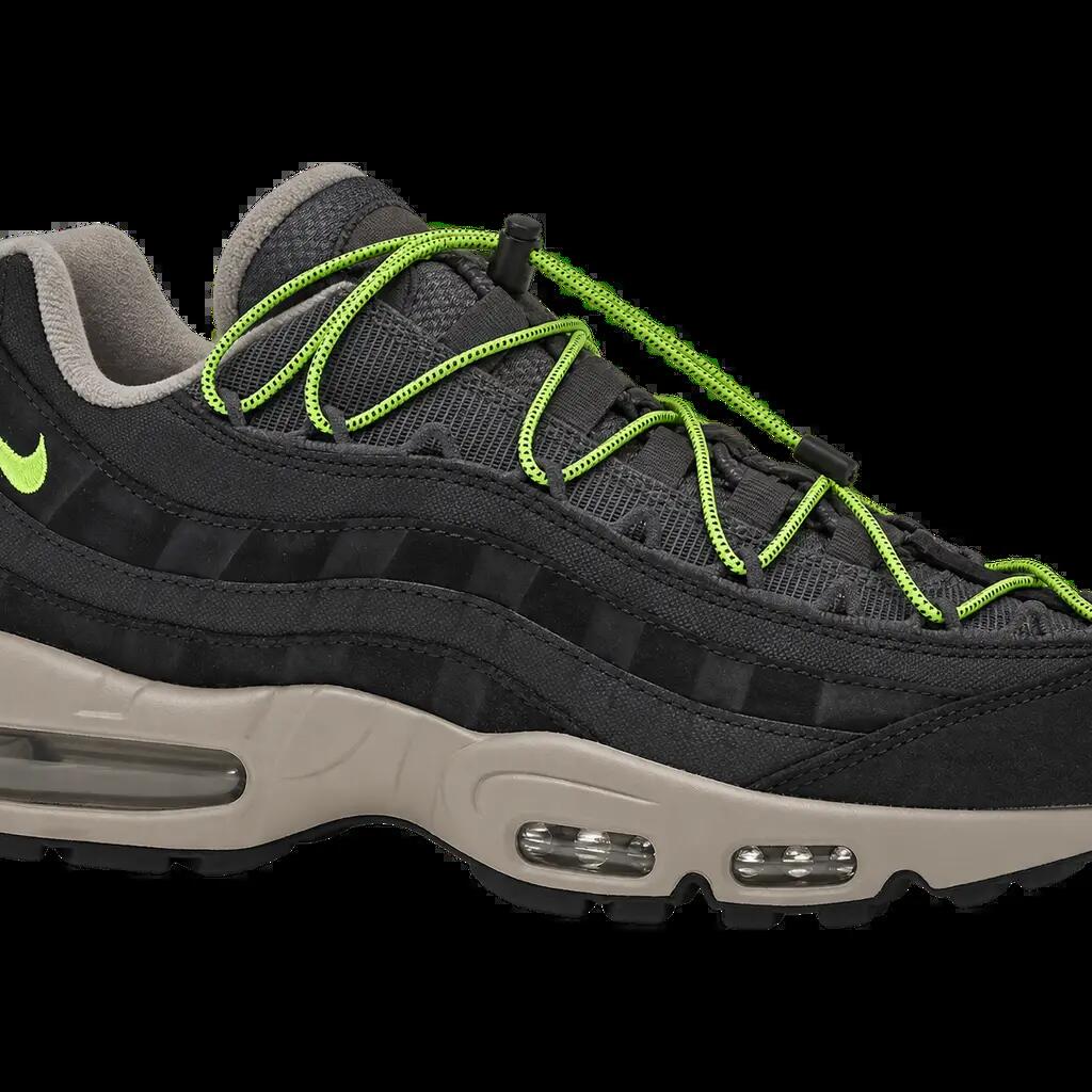 Herren - sneakers - speed lacing - nike air max 95 - schwarz, volt