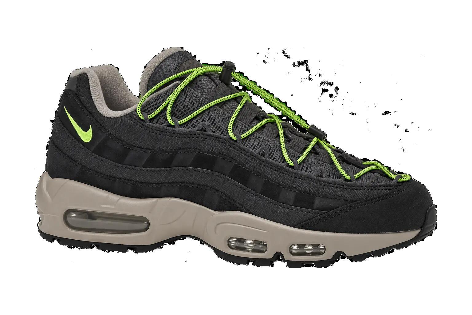 Hombre - zapatillas - cordones rápidos - Nike Air Max 95 - negro, volt 1/1