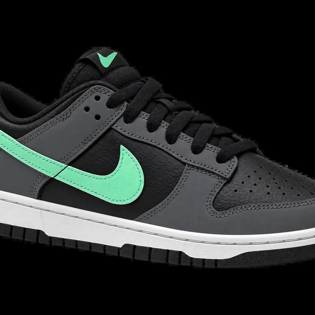 Herren - sneaker - niedrig - nike dunk low - schwarz, green glow