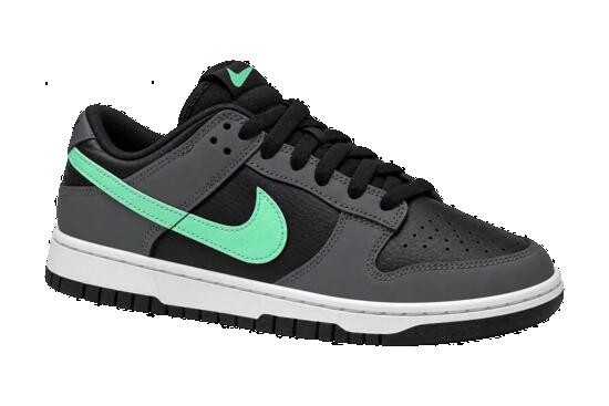 Hombre - zapatillas - de corte bajo, negro-verde - Nike Dunk Low