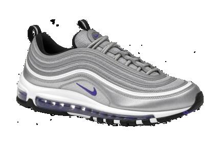 Chaussures running homme Air Max 97 argent violet