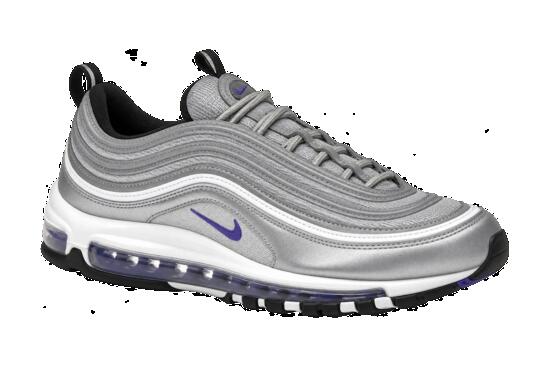 Chaussures running homme Air Max 97 argent violet