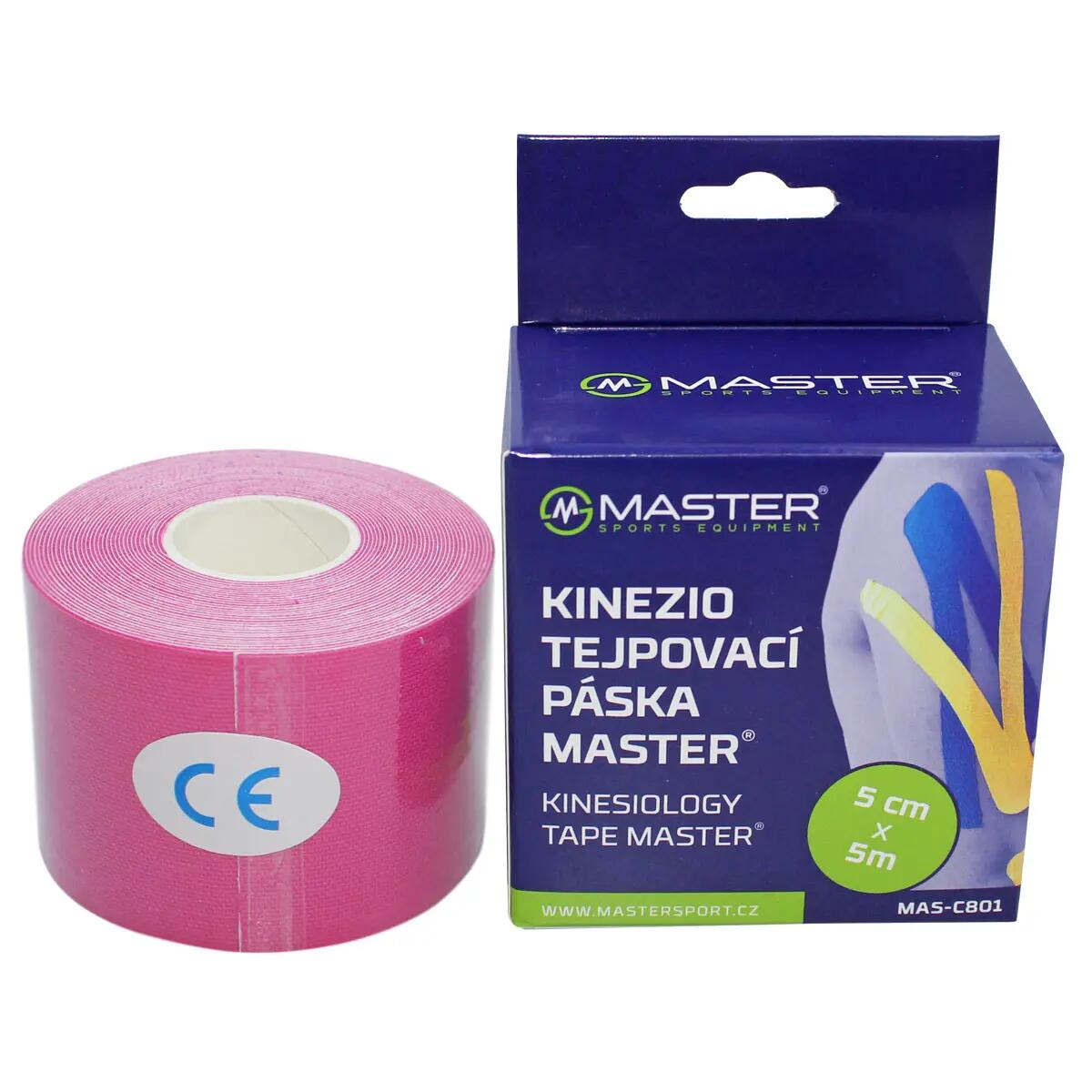 Taśma kinesiotapingowa MASTER 5 cm x 5 m - różowa 2/2