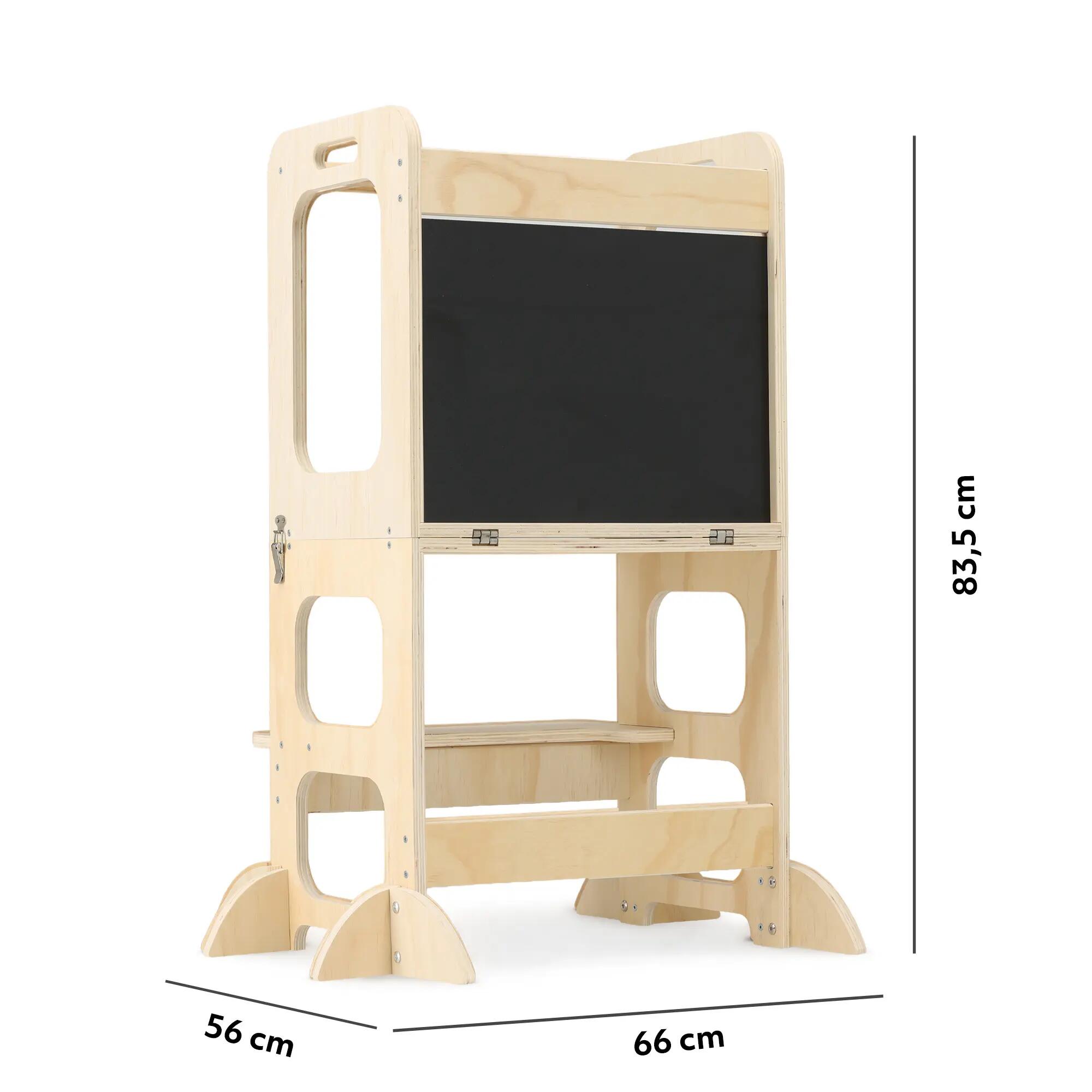Houten Speelklimrek - Opvouwbaar - Met Glijbaan & Klimwand 8/8