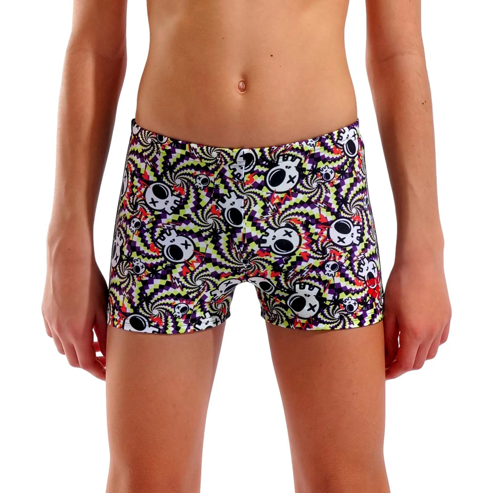 Badehose schnelltrocknend chlorbeständig Jungen - Fun Skulls Swim Short 3/6