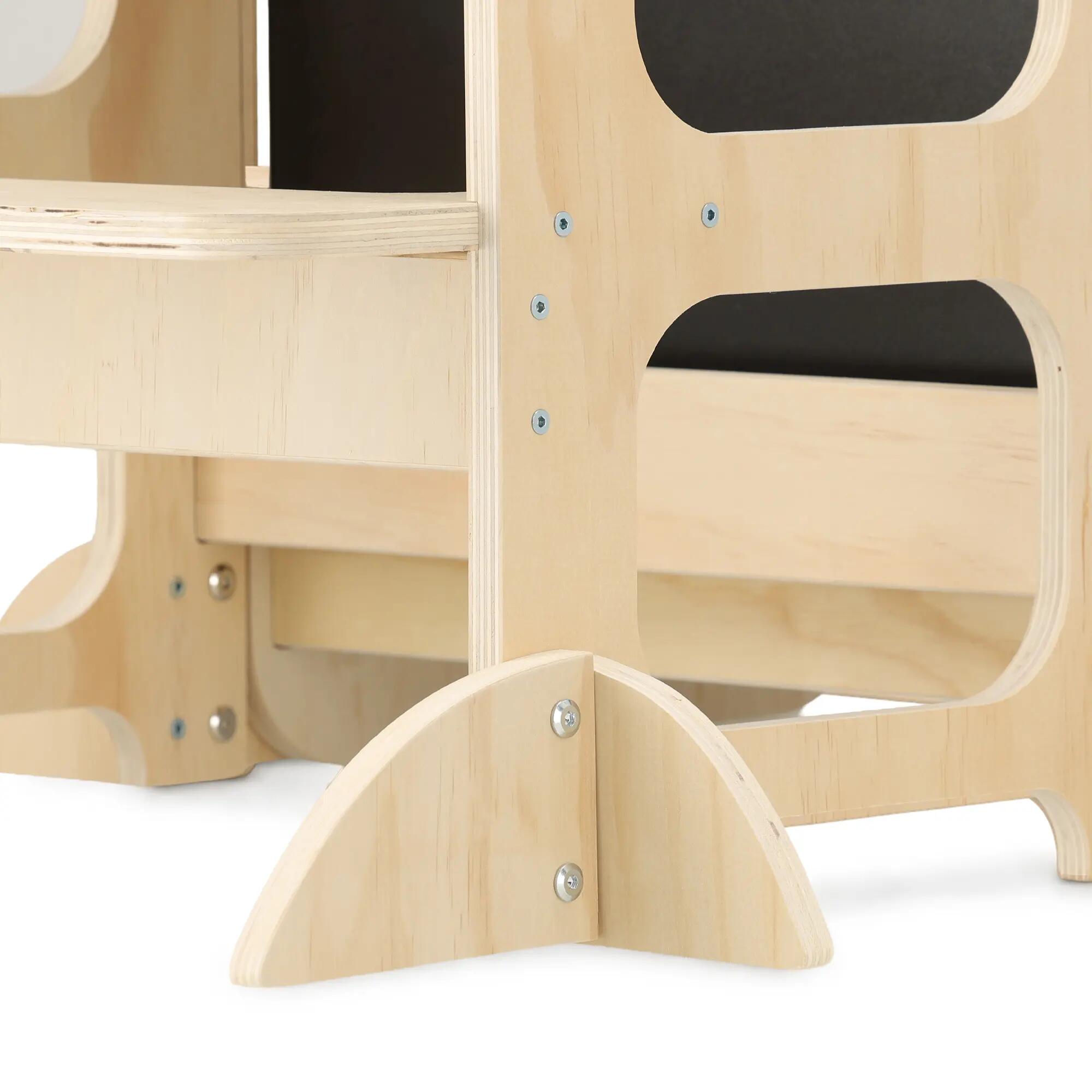 Houten Speelklimrek - Opvouwbaar - Met Glijbaan & Klimwand 5/8