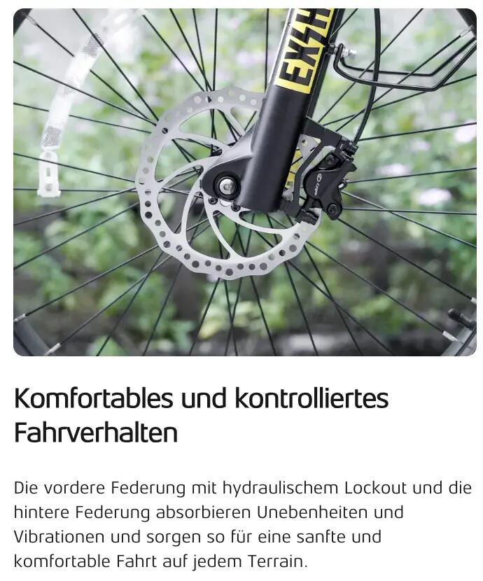Elektrofahrrad Cyrusher Rover, 250W Motor, 52V 15,6Ah Akku, 26" Reifen 8/8
