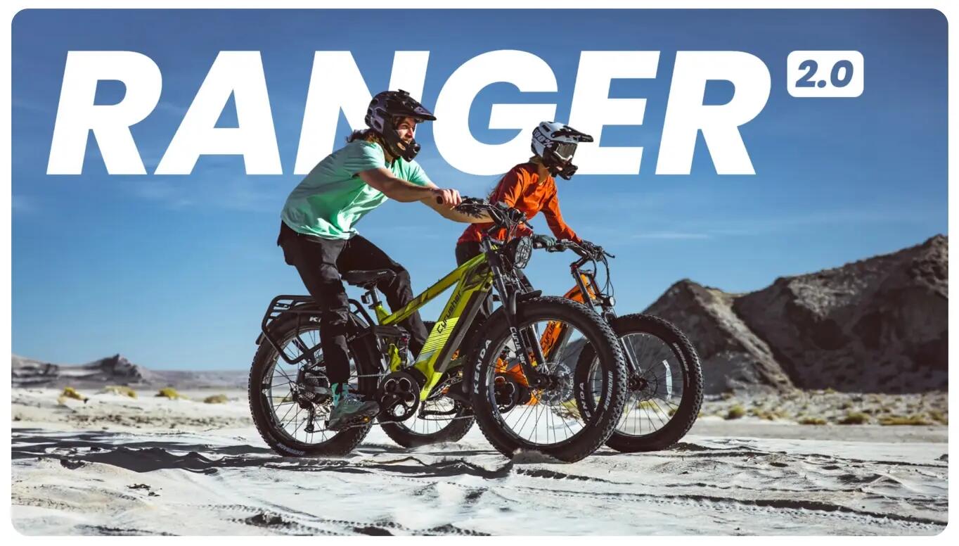 Bici elettrica Cyrusher Ranger 2.0, batteria 52V 20Ah, pneumatici 26" 3/6