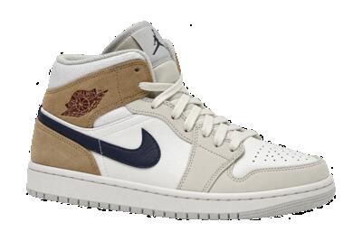 Uomo - Sneaker - Altezza media - Air Jordan 1 Mid - bianco kaki blu void