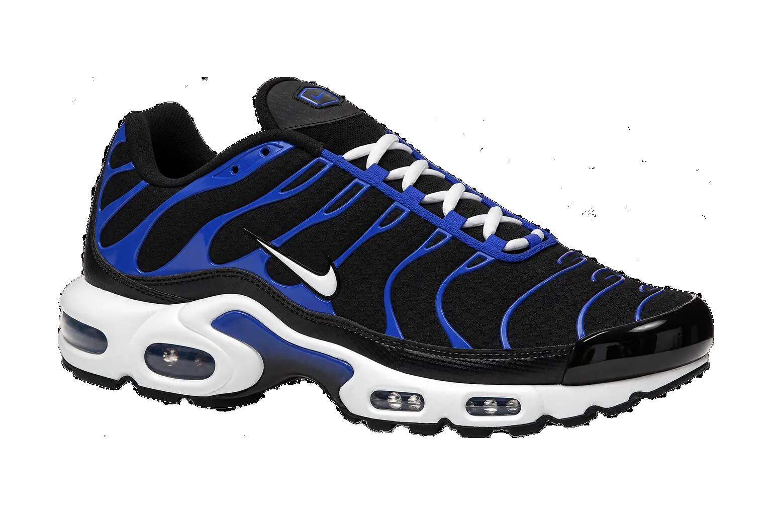 Zapatillas hombre brillantes Nike Air Max Plus negro azul 1/1