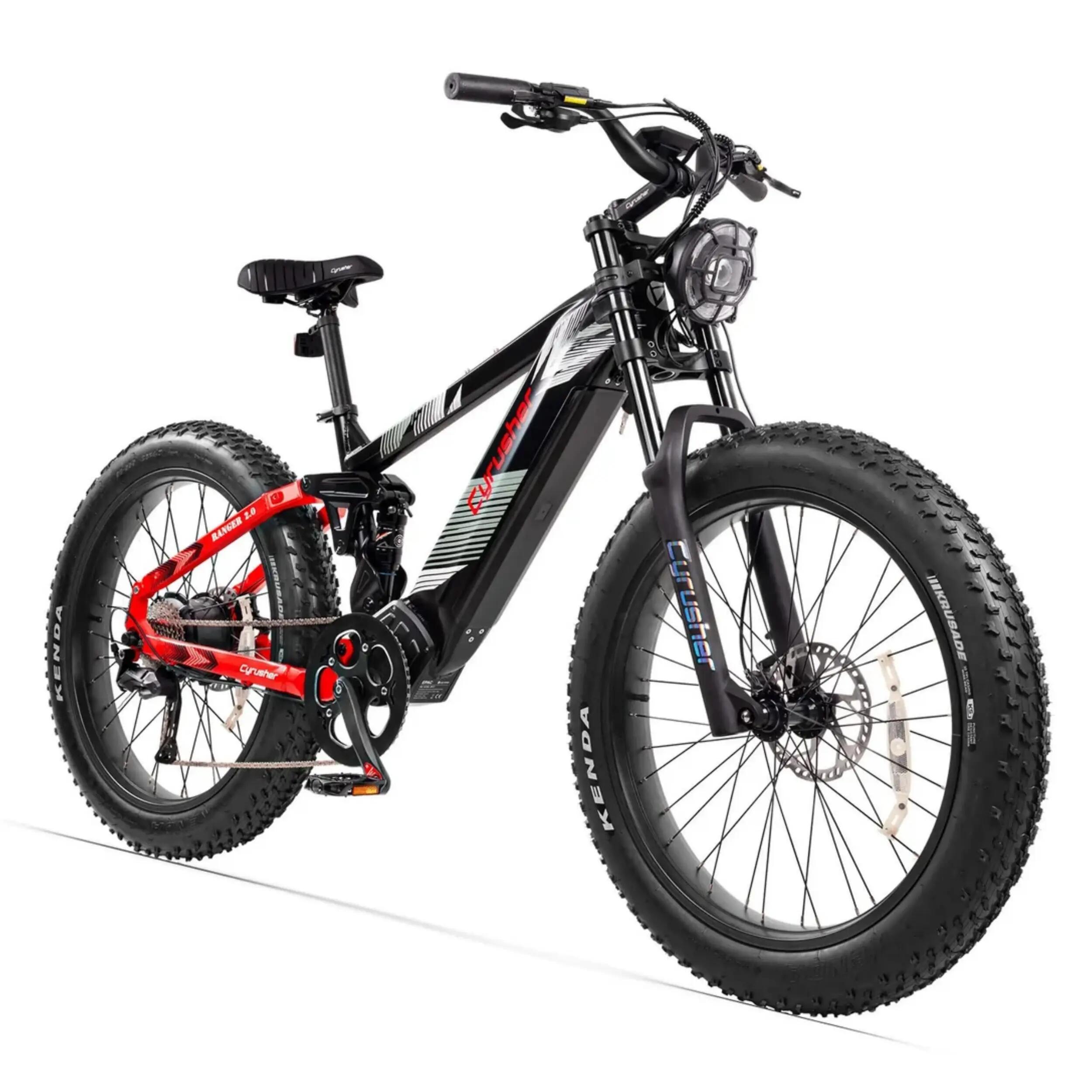 Bicicleta elétrica urbana adulto Cyrusher Ranger 2.0 bateria 52V20Ah 95N·m 2/7