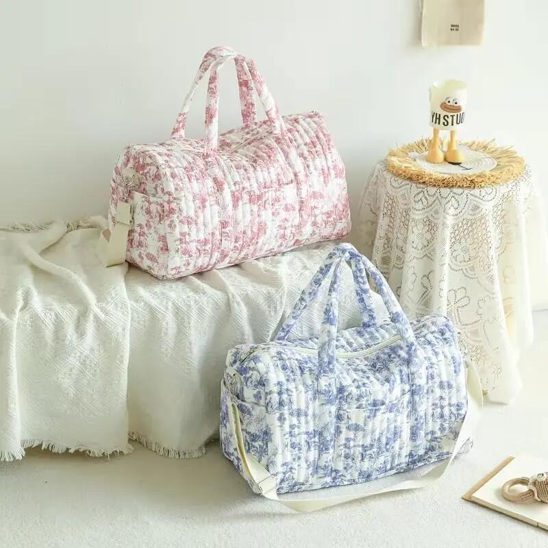 Sac de Voyage Matelassé Femme, Sac de Maternité Mignon, Sac Week-End Matelassé 5/6