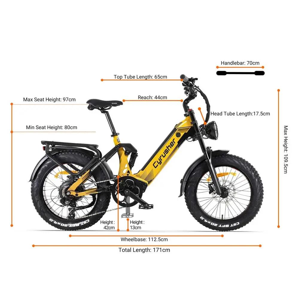 Volwassen elektrische fiets Kommoda Pro | Accu 52V 20Ah | 20×4,0" banden 7/7