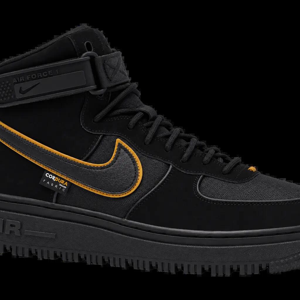 Herren - Sneaker - Boot-Stil - Nike Air Force 1 - Schwarz, University Gold
