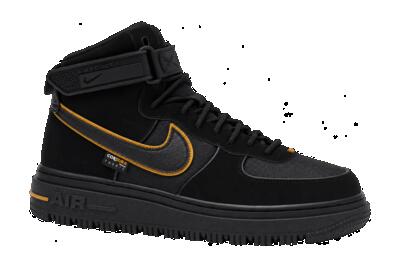 Heren - sneaker - bootsstijl - nike air force 1 - zwart, university gold