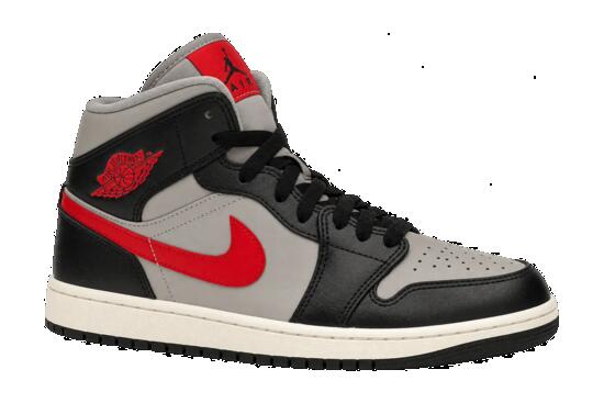 Femme - Baskets - Chaussures - Mid, cuir - Air Jordan 1 - noir