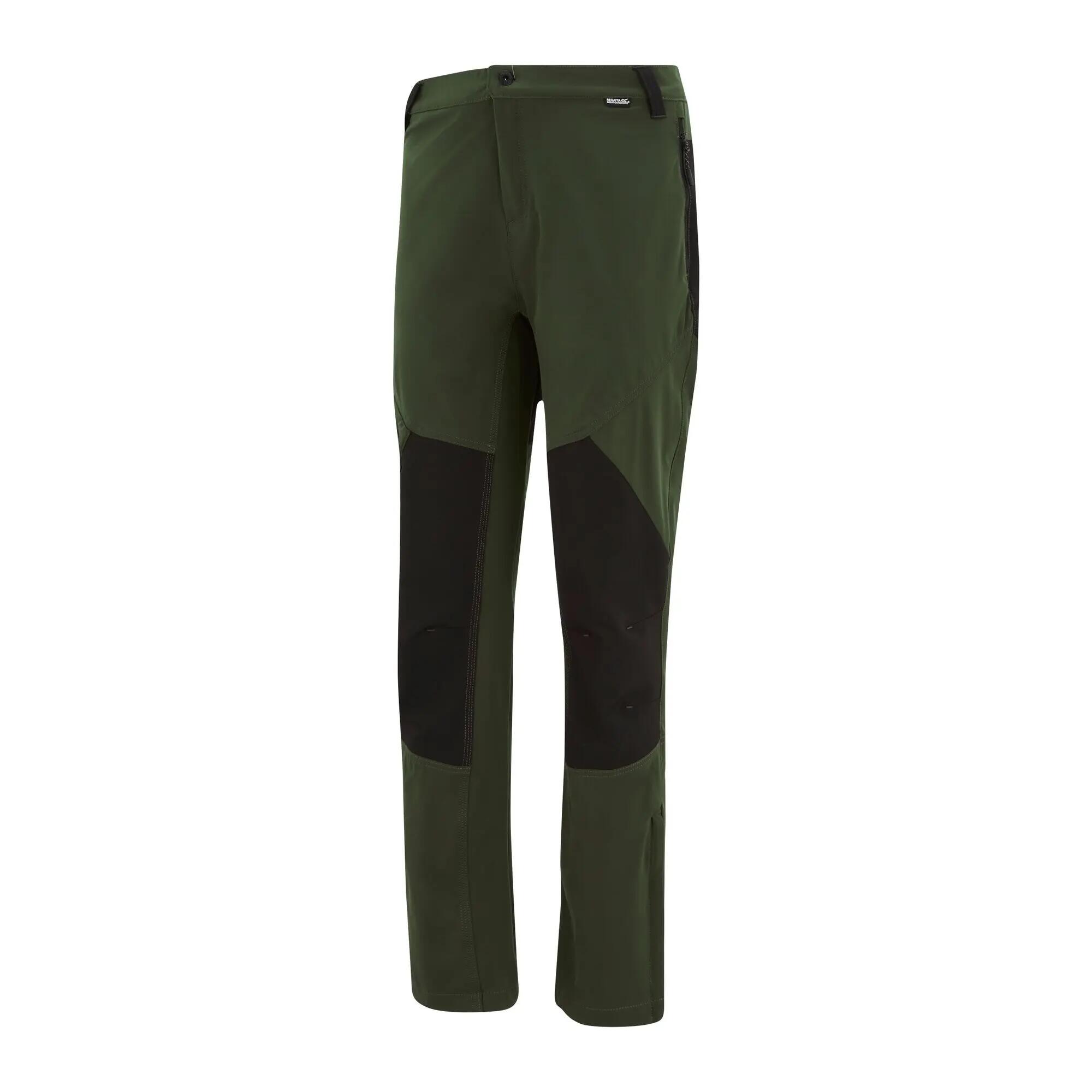 Mens Questra Hiking Trousers (Dark Khaki/Black) 4/7