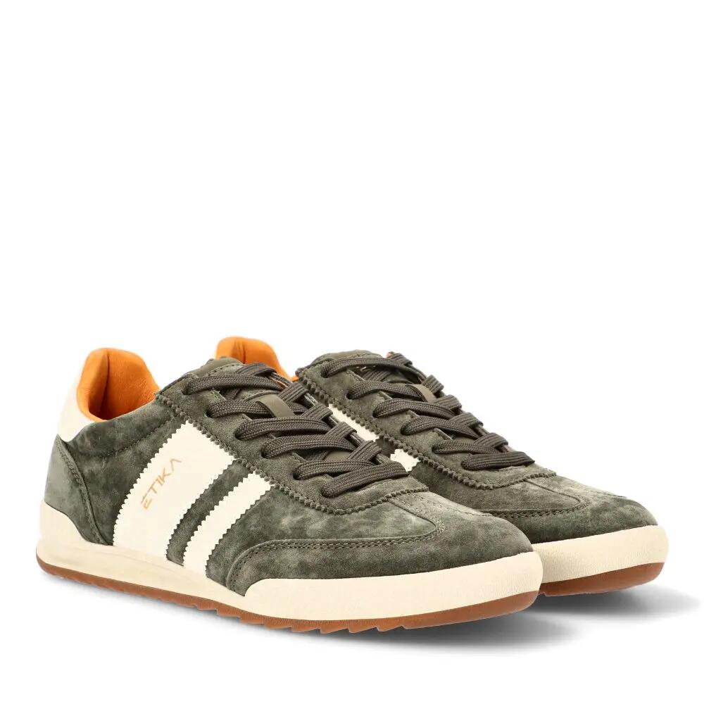 Deportivas Casual Hombre Suela Plana - Modelo 82028 Verde 2/6