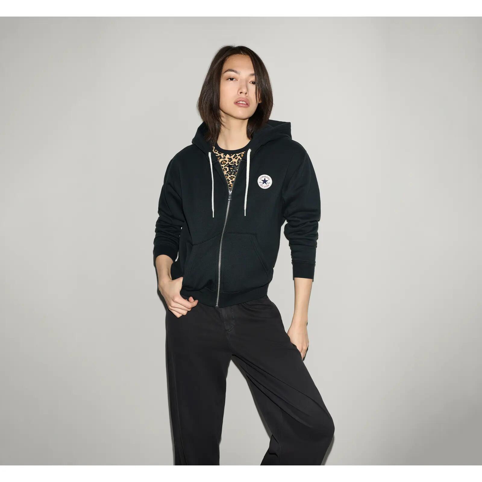 Hood Converse Signature Full-zip, Black, Unisex 3/5