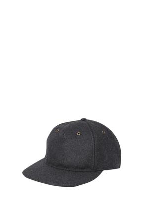Casquette homme, mélange de laine, réglable, gris foncé