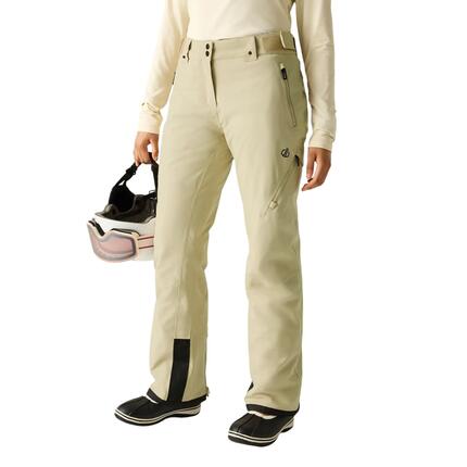 Pantalon De Ski Uni Et Isolant À Taille Ajustable ICE Femme (Blanc Cassé)