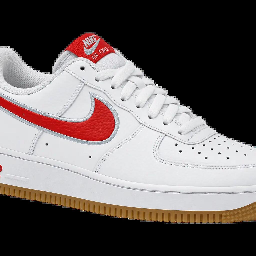 Herren - Sneaker - Low-Cut-Schuhe - Nike Air Force 1 - Weiß, Chile Red
