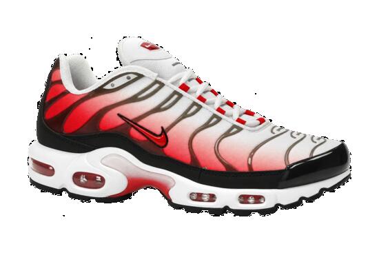 Zapatillas hombre Nike Air Max Plus degradado blanco, negro, rojo