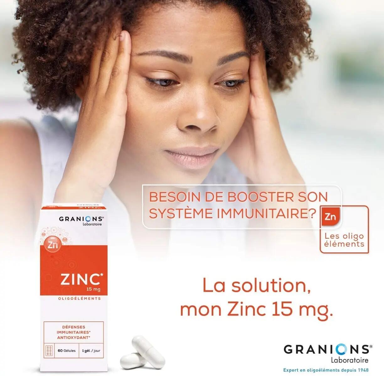 Zinc gluconat 15 mg 60 capsule 3/4