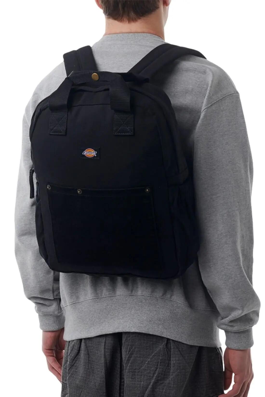 Zaino - Sportswear - Uomo - Tela di cotone, spallacci imbottiti - Dickies - Nero 2/4
